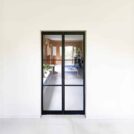 Loft Tür Schwarz, Tür aus Glas und Stahl, Tür für Loft-, Atelier, Studio-Wohnung, modernes Design, Glastür im Industrie-Look